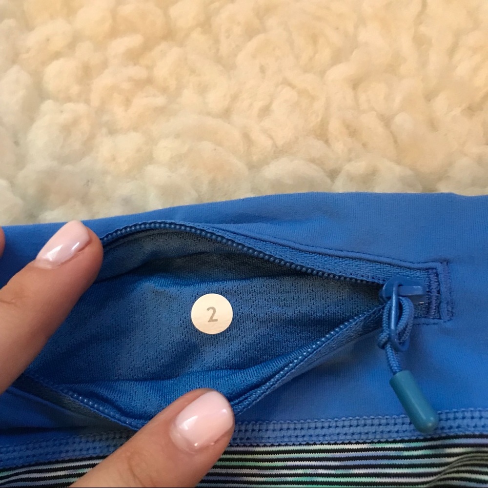 LULULEMON run a marathon Black/blue crops - Picture 5 of 7